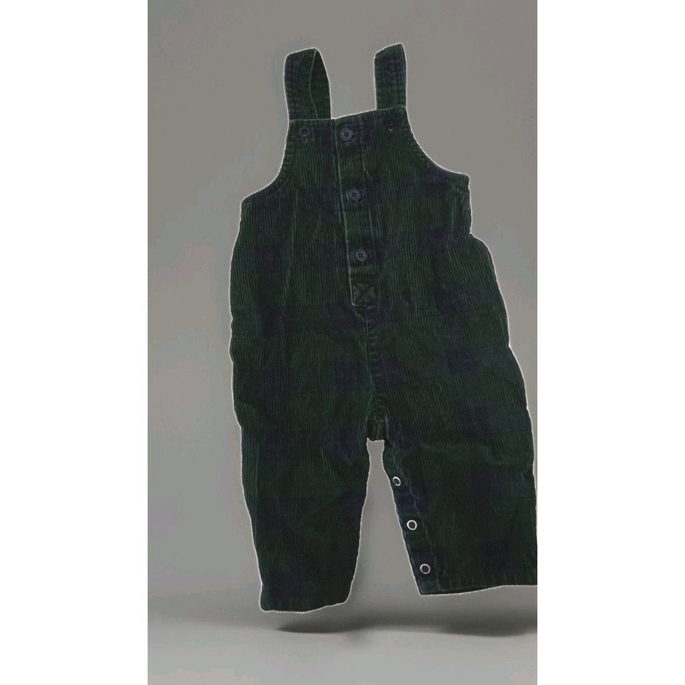 VTG Baby GAP Green Corduroy Overalls – Plaid Checkered Pattern,‎ 6–12 Months